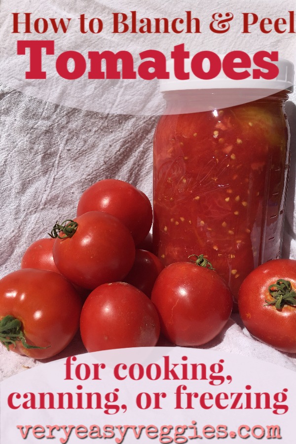 Wondering what to do with all your garden tomatoes? Here's how to blanch tomatoes for freezing or canning or to use in all your favorite tomato recipes!