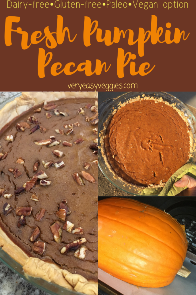 Check out this dairy free fresh pumpkin pie recipe! A great gluten free or paleo dessert recipe in time for the holidays. 