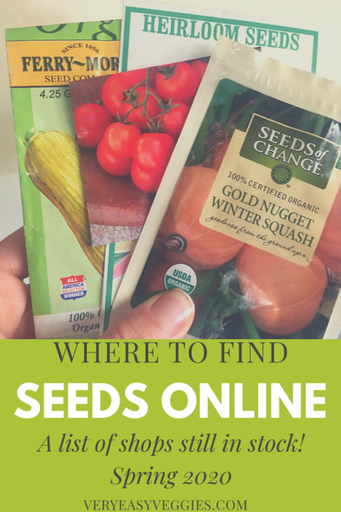 Wondering where to find seeds online? here's a list of stores still in stock for April 2020!