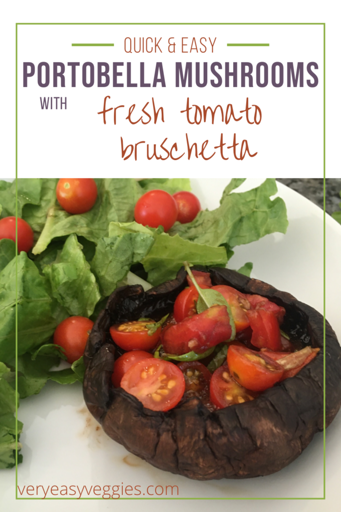 tomato Bruschetta Stuffed Mushroom Caps with fresh tomato bruschetta 